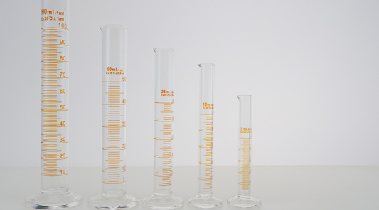 graduated cylinders in different sizes
