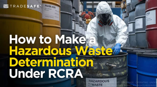 worker inspecting hazardous waste