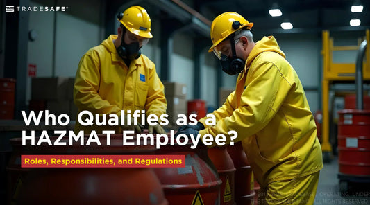 two hazmat workers in protective suits