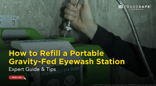 how to refill eye wash station