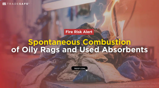 pile of oily rags igniting into flames