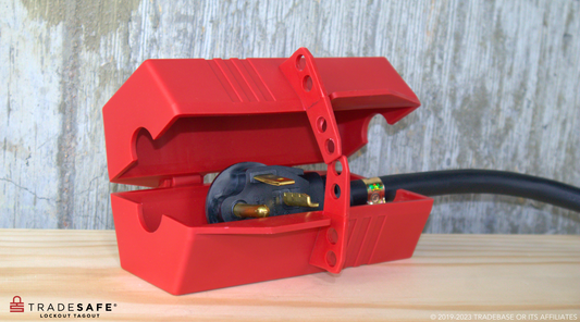 large electrical plug lock with 220V plug inside