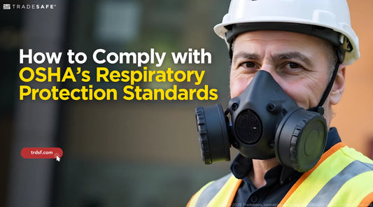 worker wearing a respirator