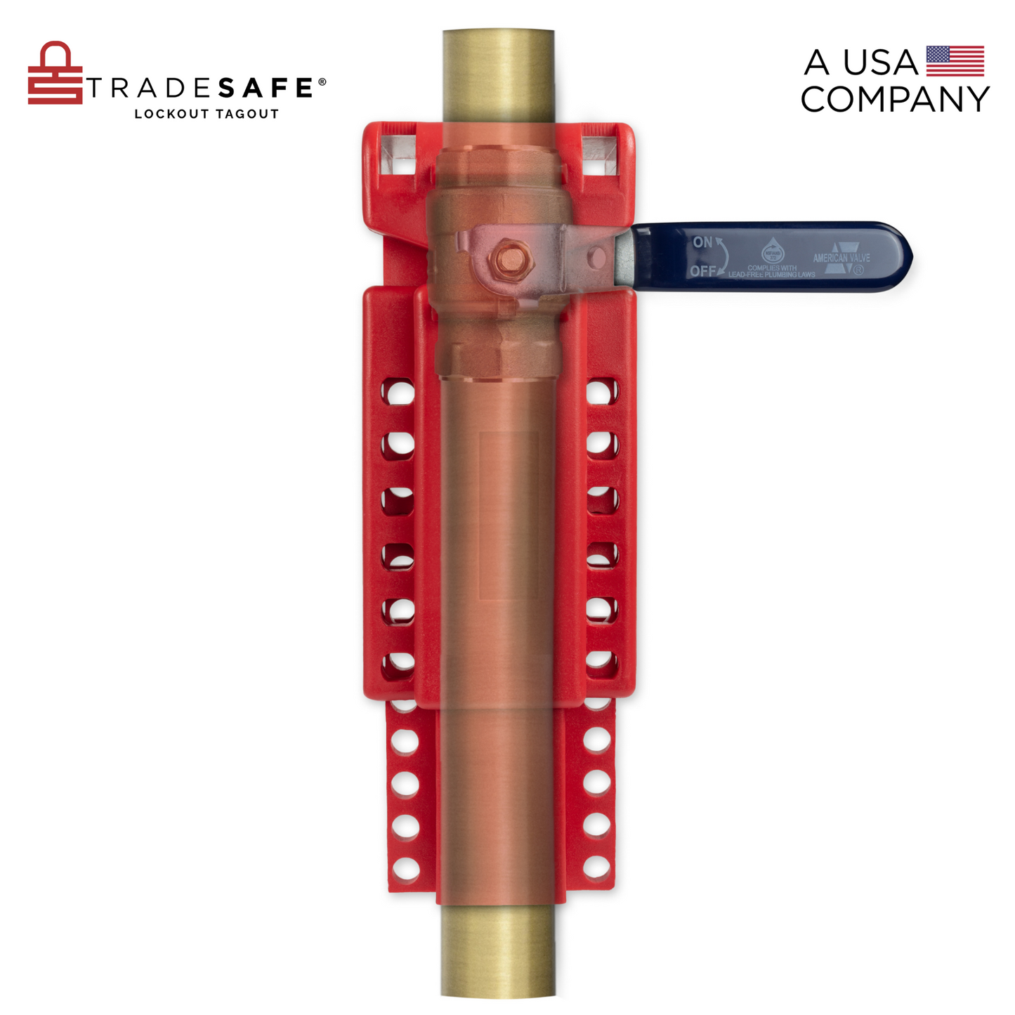 illustration of a ball valve lockout