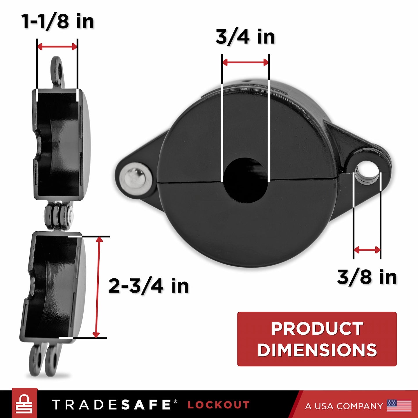 dimensions of black metal faucet lock