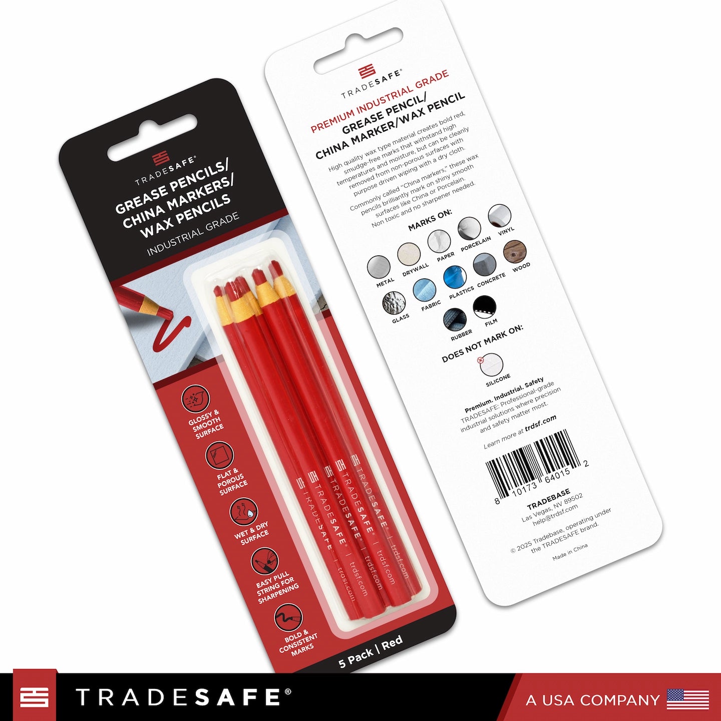 grease pencil markers 5 pack in packaging