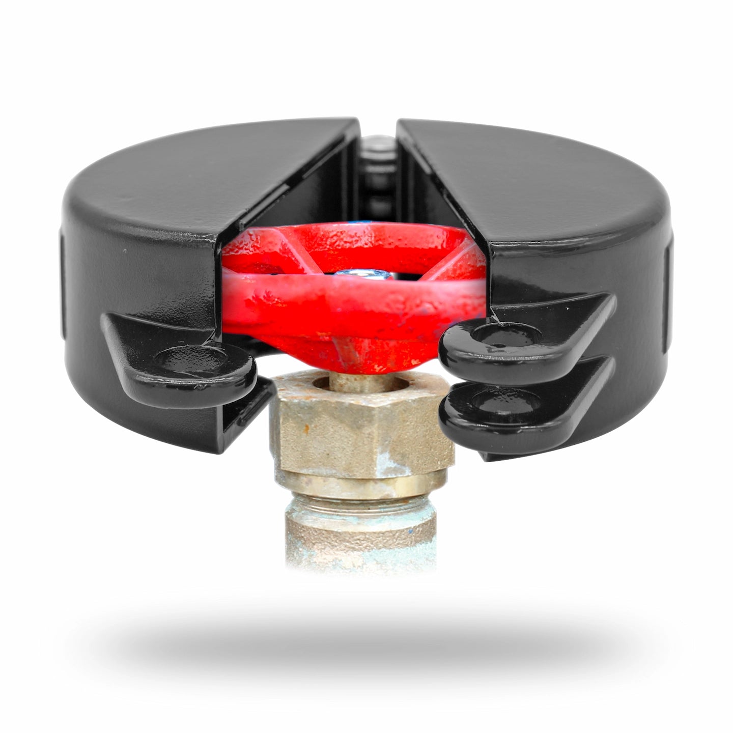 black metal outdoor faucet lock valve lock