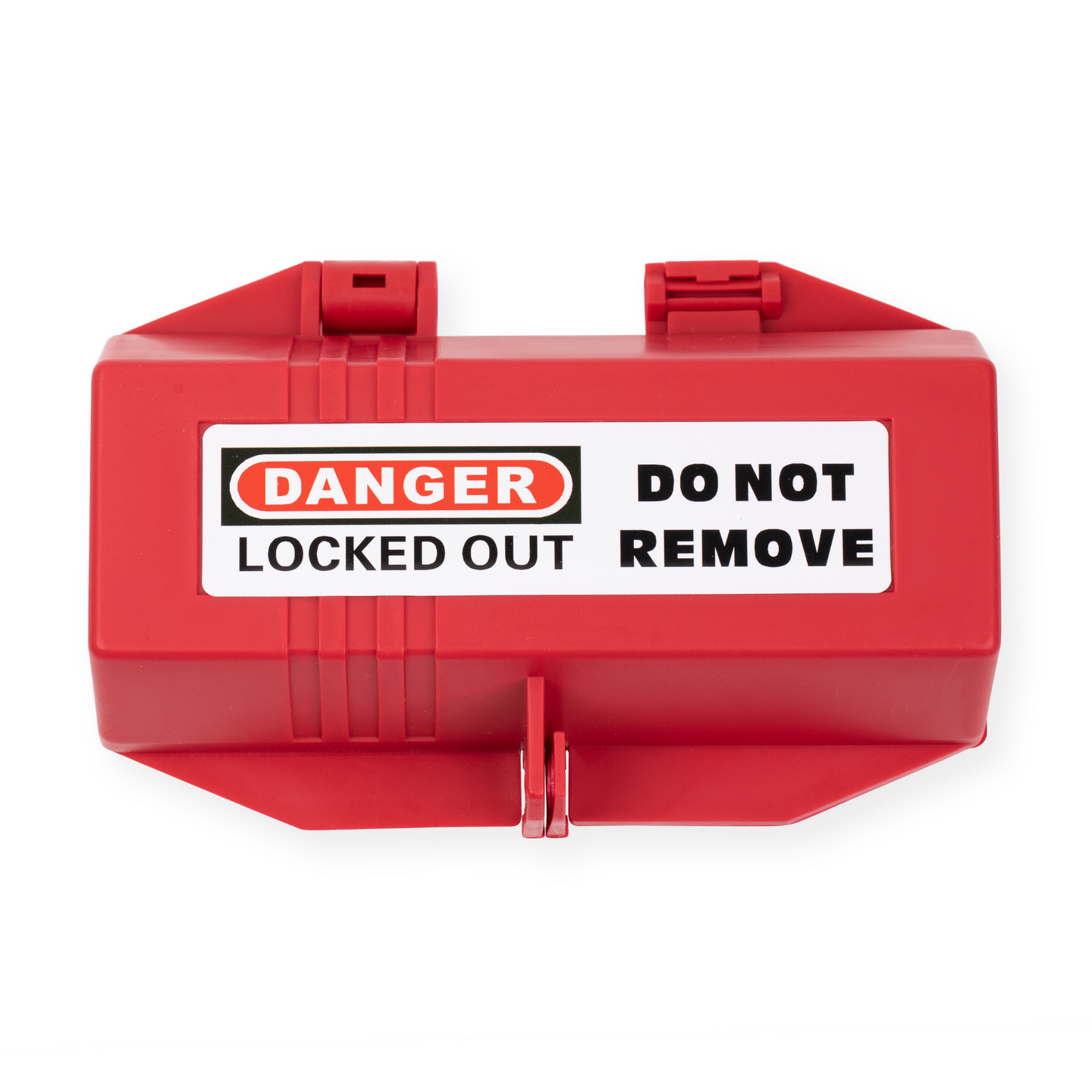 plug lockout with danger label