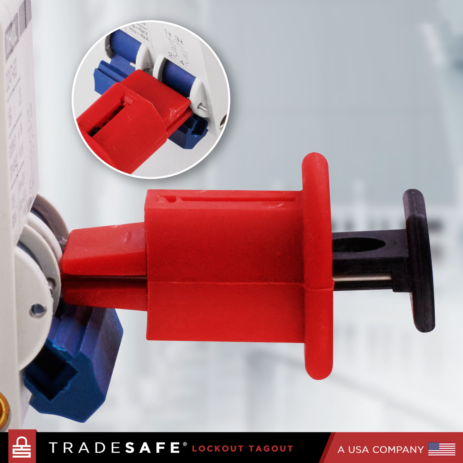 pin out wide breaker lock when used on miniature circuit breakers