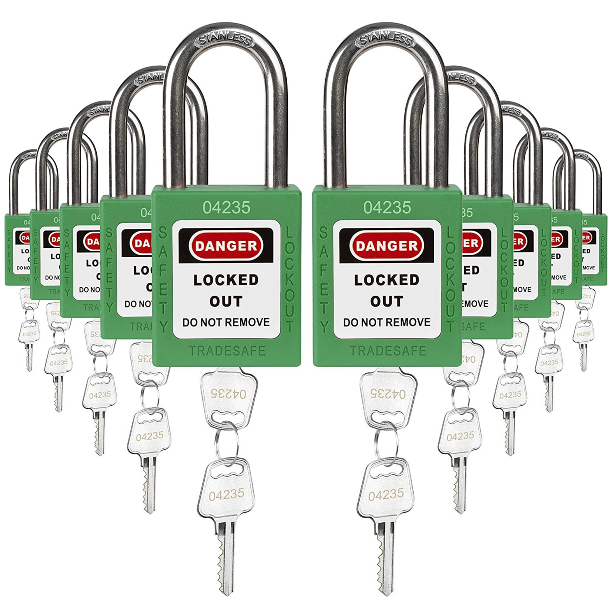 10 padlocks with on sale same key