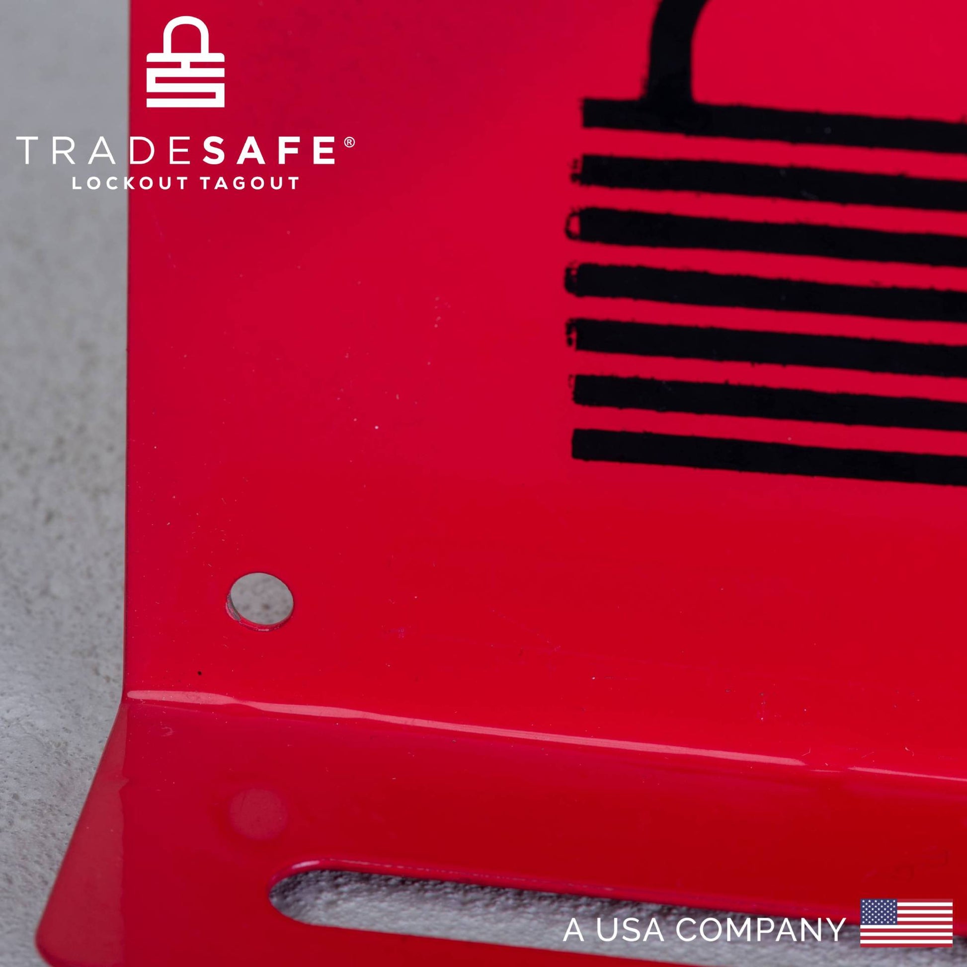 close up view of the corner edge of a padlock station