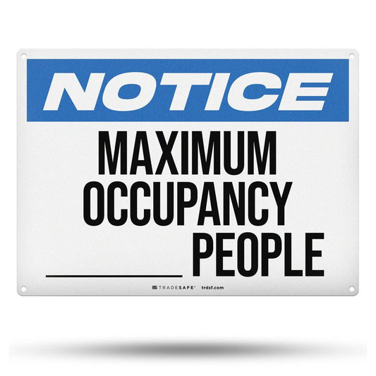 notice maximum occupancy sign