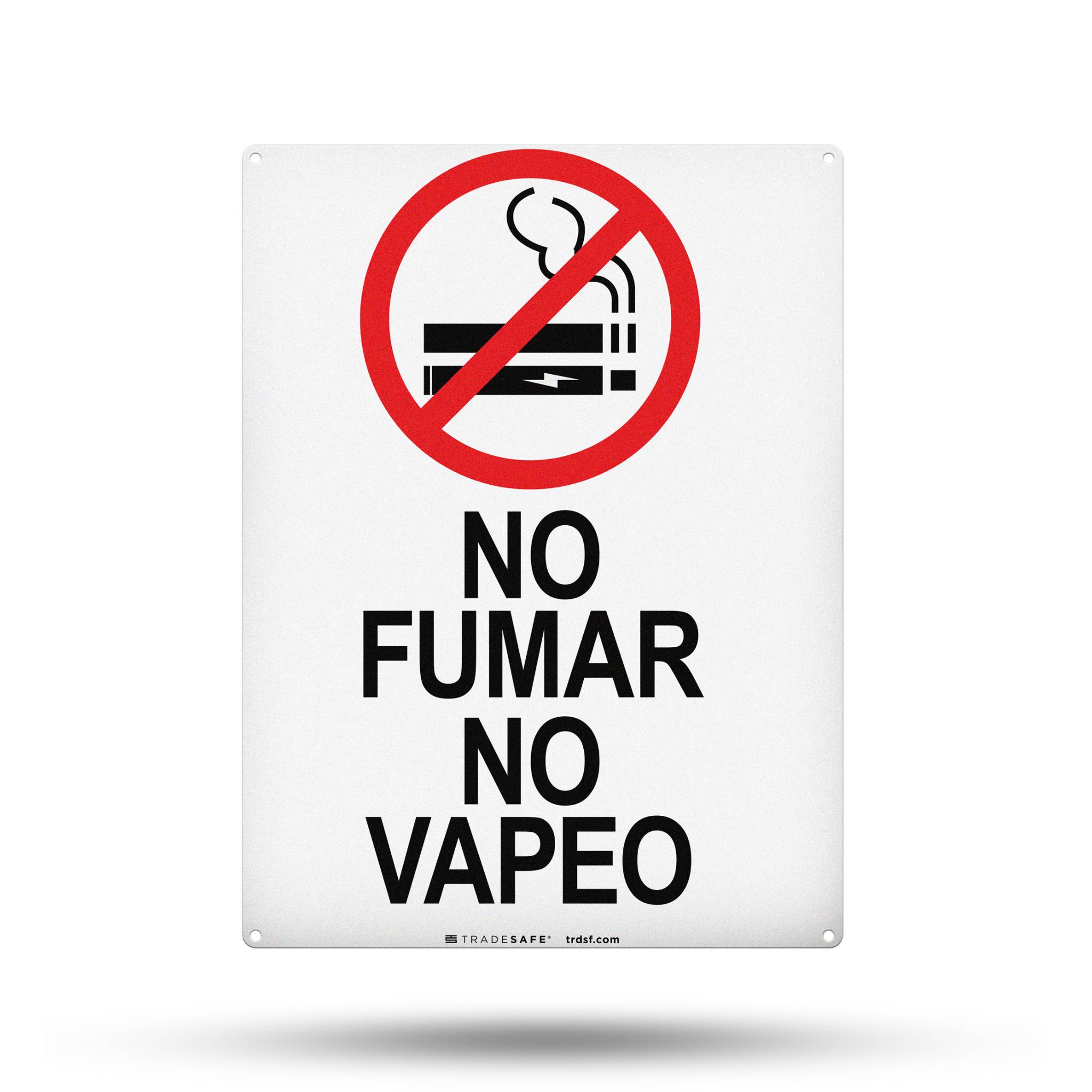 Fumar No Vapeo Sign - Aluminum Smoking Signs | TRADESAFE