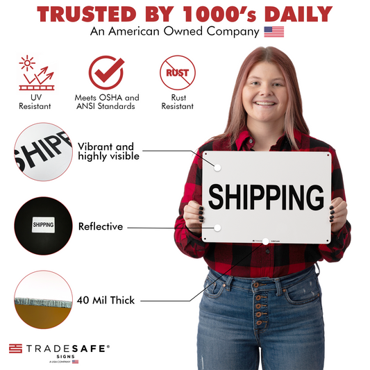 product attributes of shipping sign