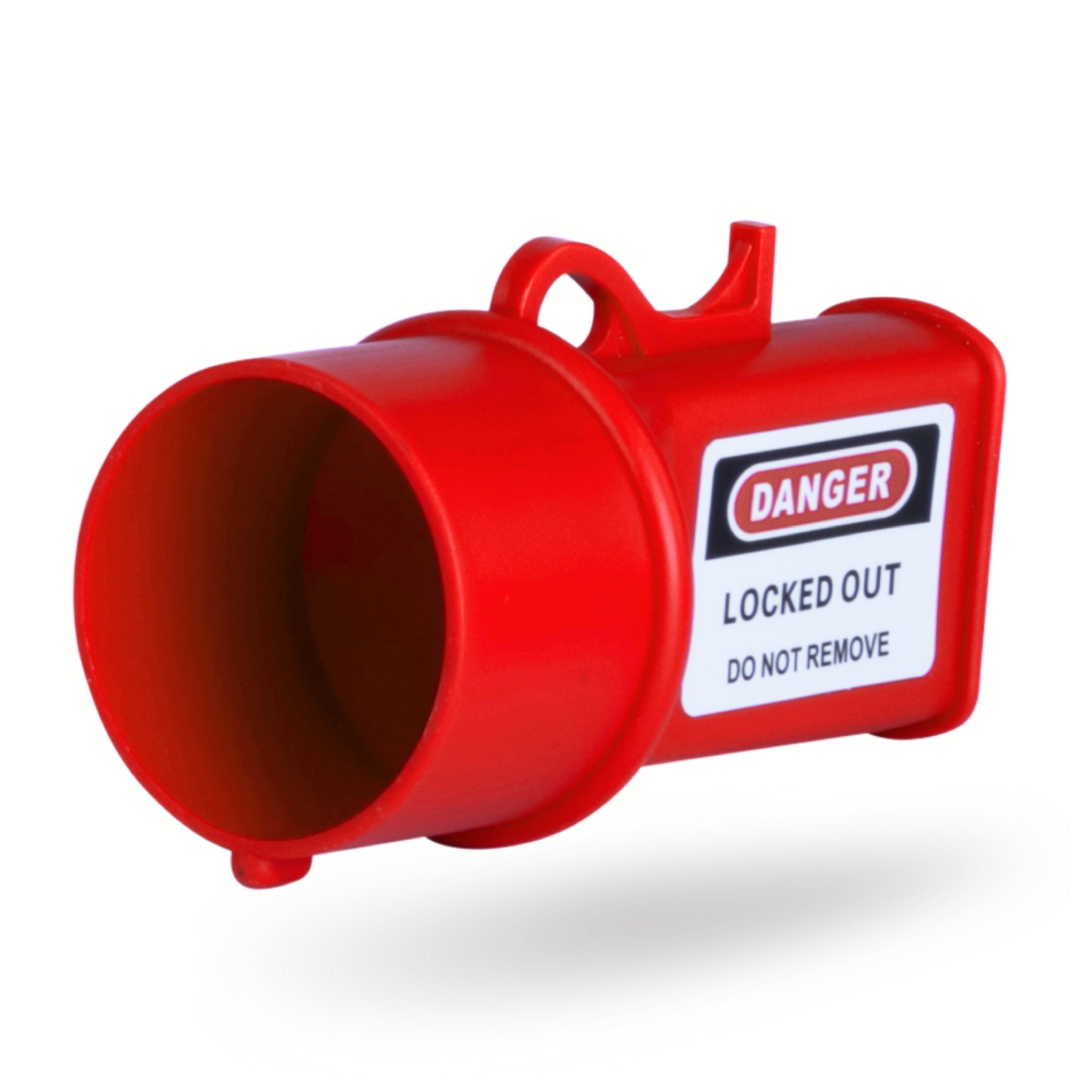 TRADESAFE Pin and Sleeve Receptacle Lockout Tagout Device, Electrical Outlet Lock, 2 inch Diameter, Size: 2” Diameter, Red