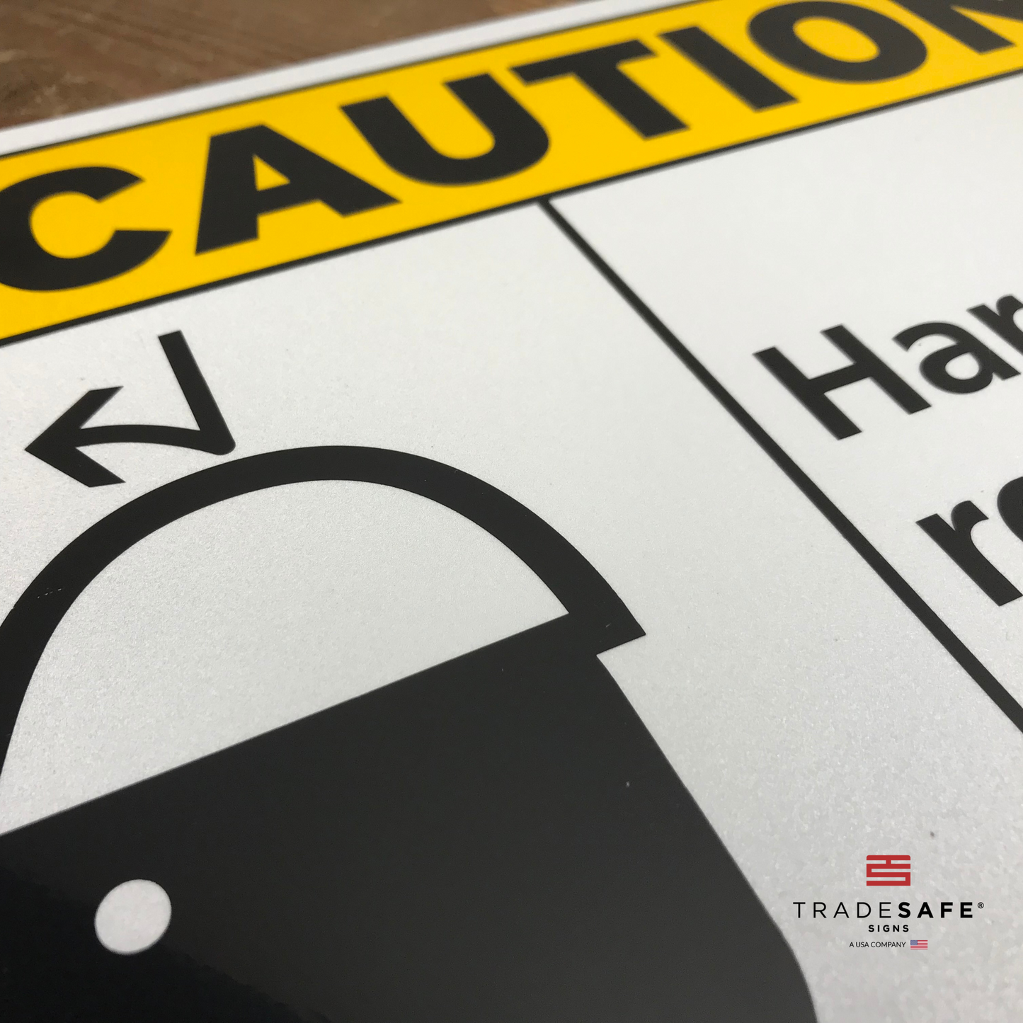 vibrant and highly visible PPE sign