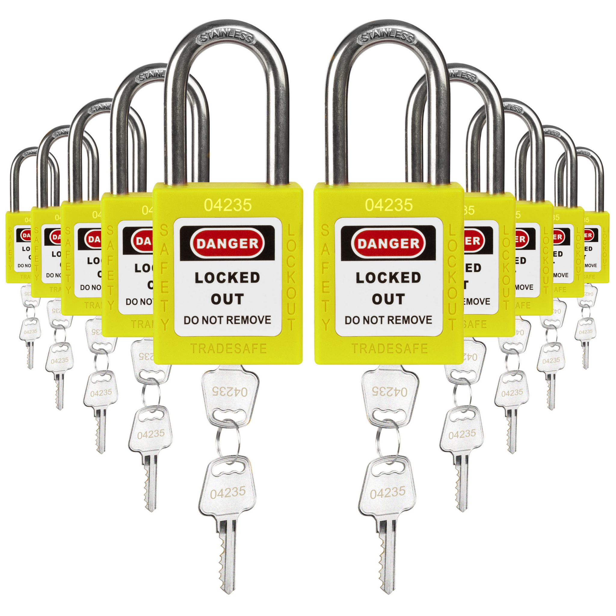 Two padlocks online same key