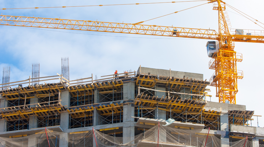 construction site for a multi-storey building