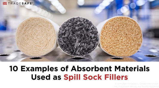 cross-section view of three spill sock fillers