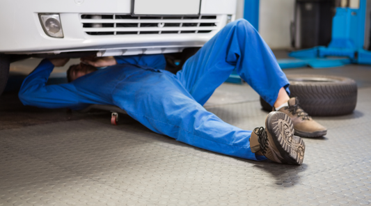 mechanic wearing boots