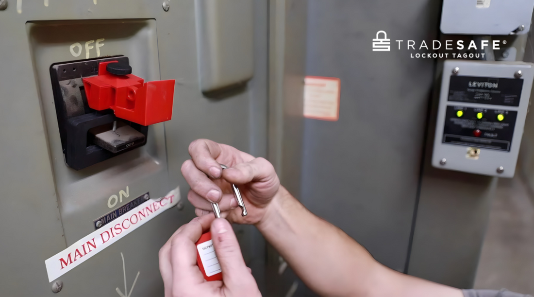 installing lockout tagout device