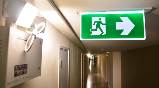 emergency light and exit sign