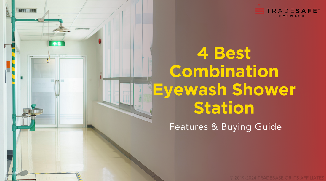 Combination eyewash shower station