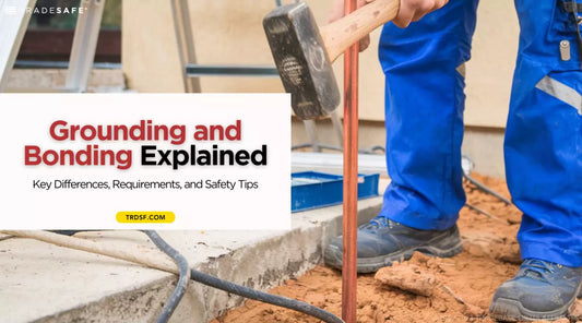 electrician installing a copper grounding rod