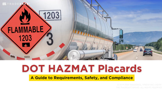 hazmat placard on a tanker truck