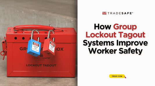 Group lockout tagout system with lockout box and safety padlocks for worker protection