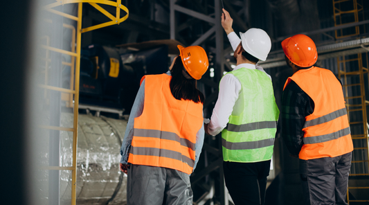 industrial workers inspecting