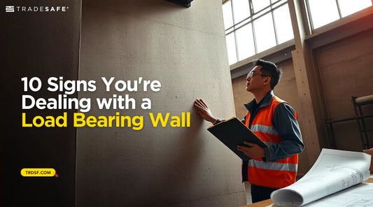 engineer inspecting a concrete load bearing wall