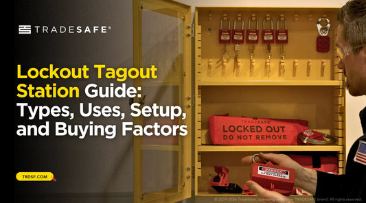 filled lockout tagout station with loto padlocks, hasps, and lockout tags