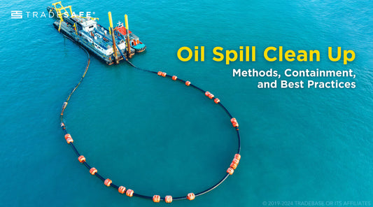 oil spill clean up boat with booms