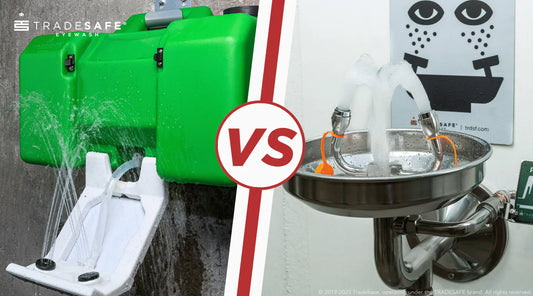 portable vs plumbed eyewash stations