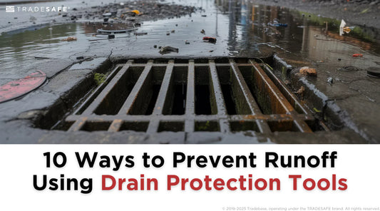 runoff at industrial storm drain