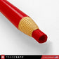 Close-up of a red pencil non-sharpened