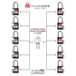 illustration of 10-pack black loto keyed different padlock with text 2 master keys unlock all padlocks in a pack