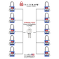 illustration of 10-pack blue loto keyed different padlock with text 2 master keys unlock all padlocks in a pack