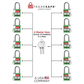 illustration of 10-pack green loto keyed different padlock with text 2 master keys unlock all padlocks in a pack