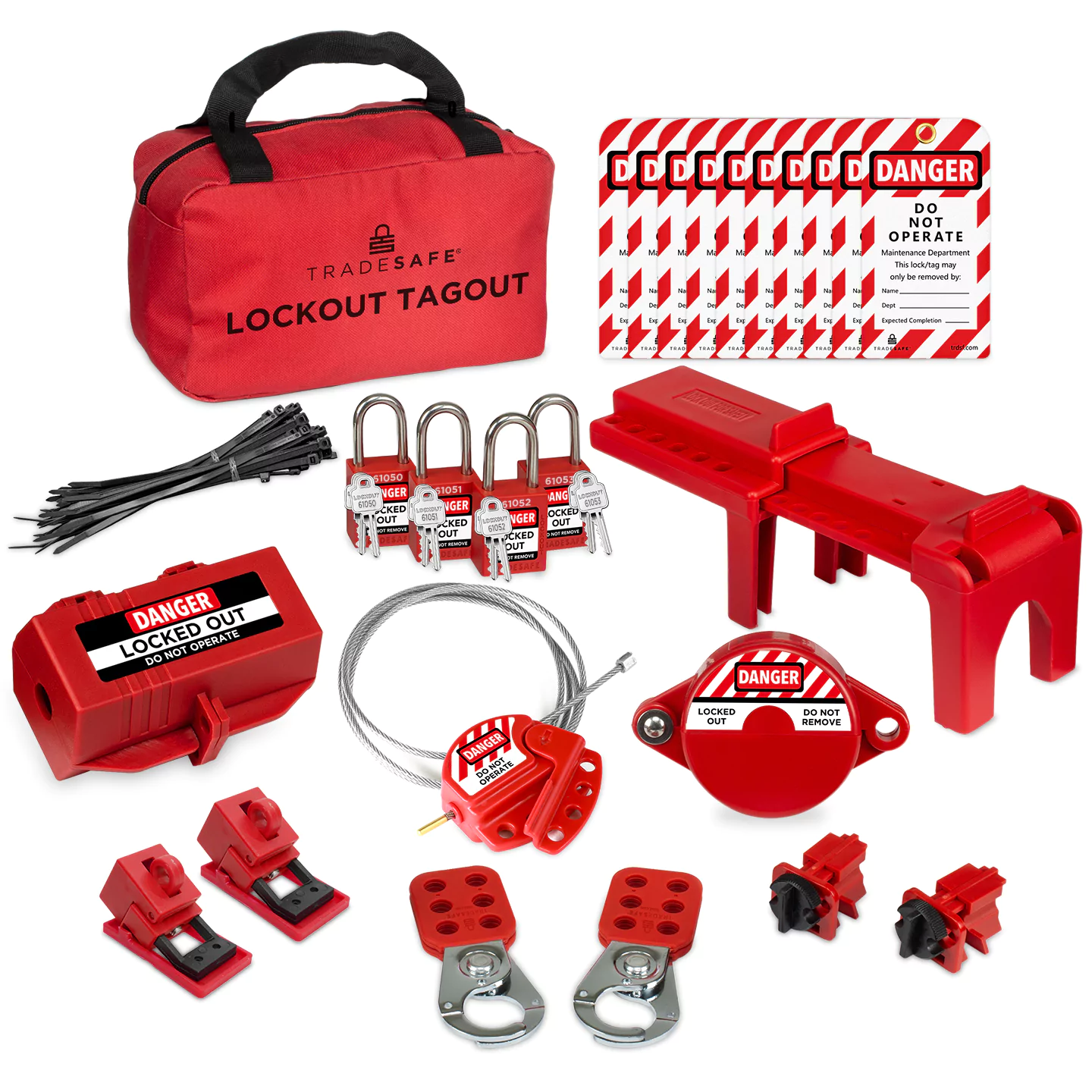 professional lockout tag out kit 2 keys