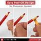 Red pencil showing 'Easy Peel-Off Design'