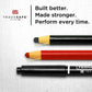 One marker with red grease and black pencil