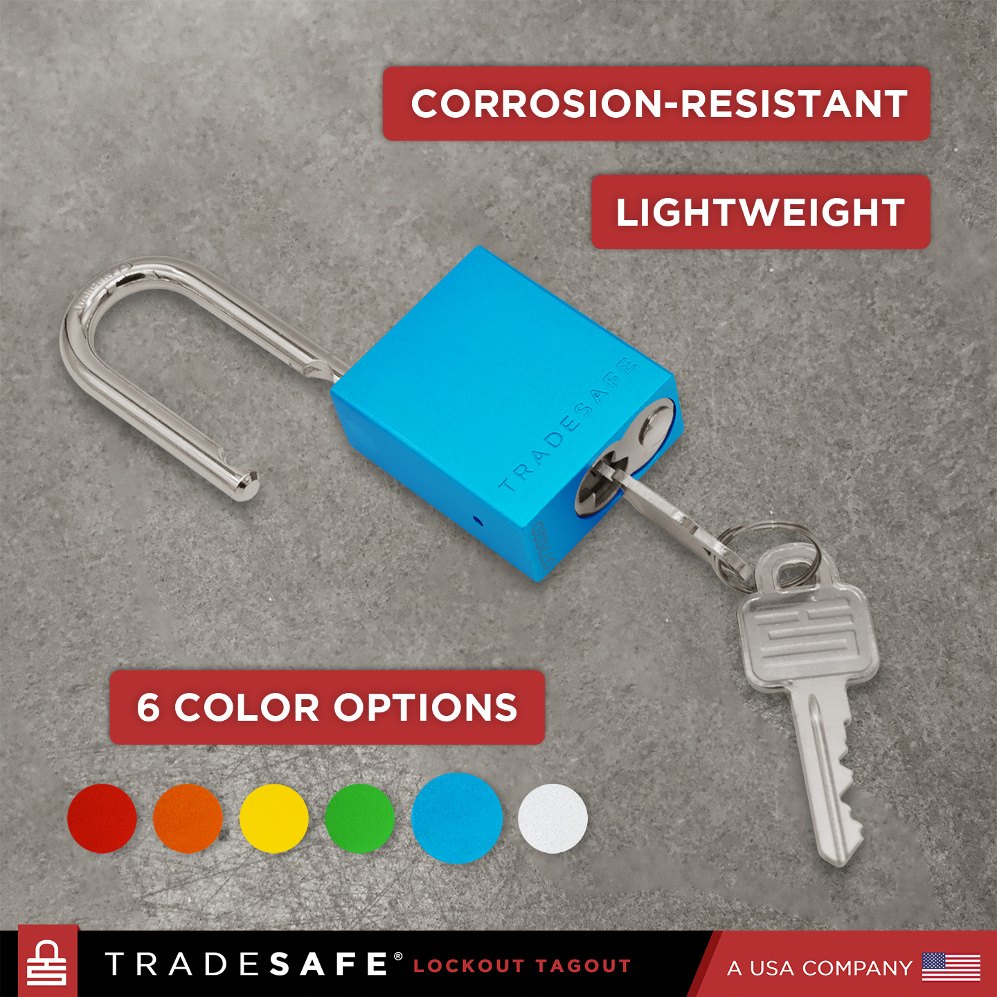 corrosion-resistant blue padlock keyed alike