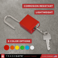 corrosion-resistant red padlock keyed alike