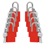 ten pieces red padlocks with same key