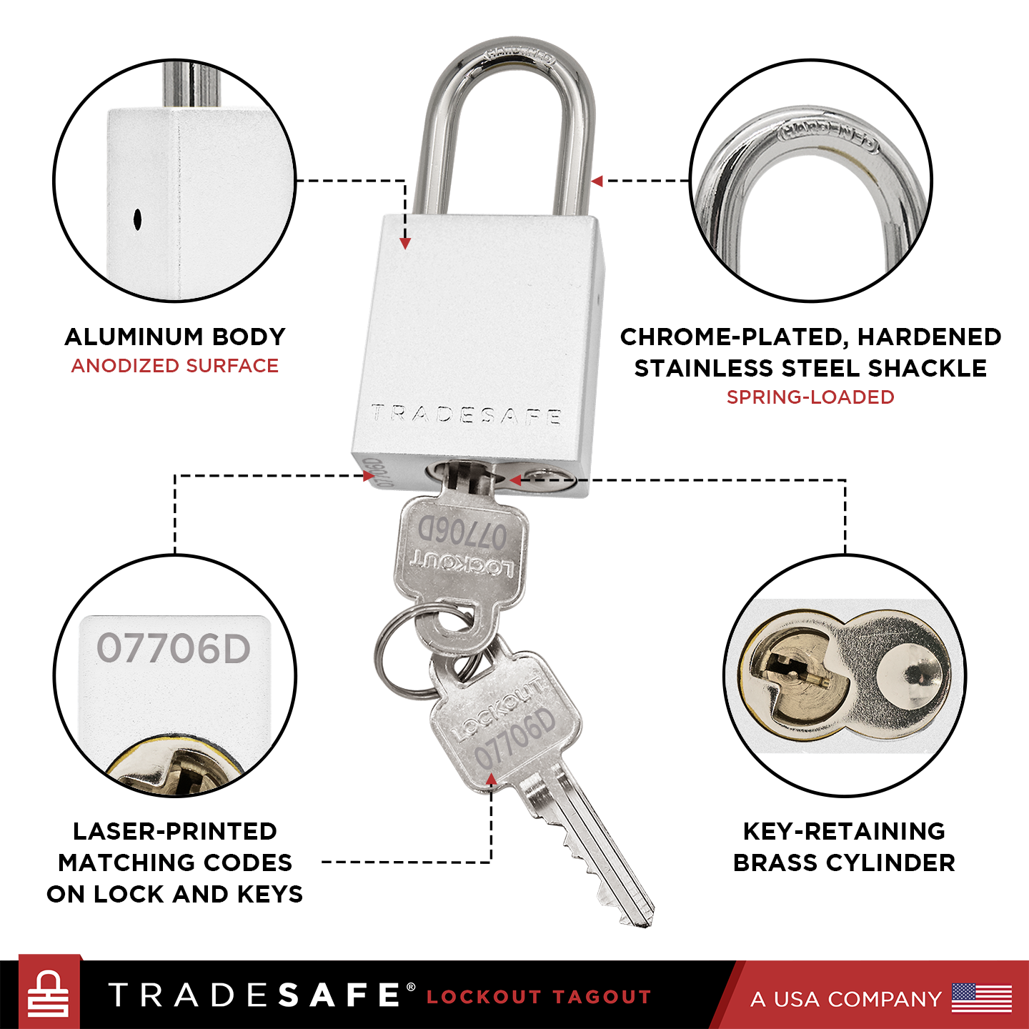 silver lockout tagout locks features