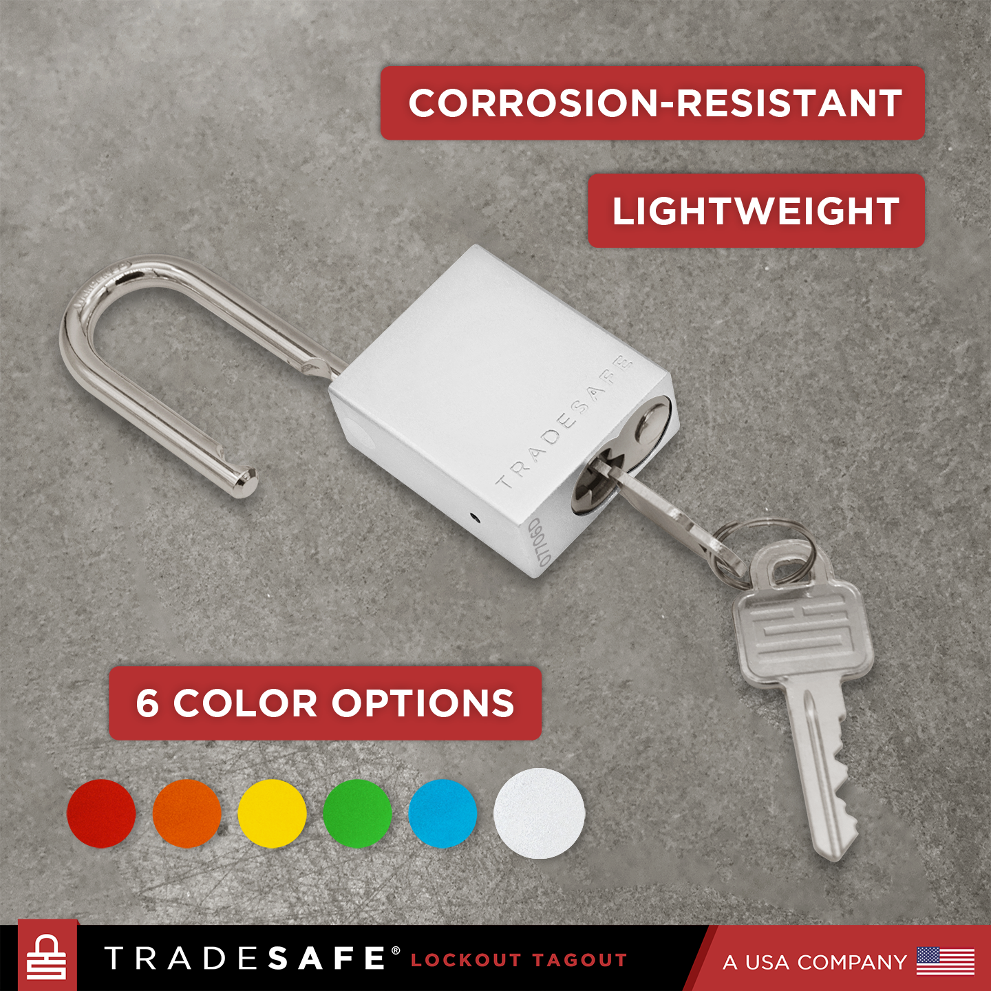 corrosion-resistant silver aluminum padlock