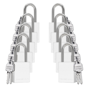 ten pieces silver padlocks with same key