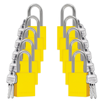 ten pieces yellow padlocks keyed different